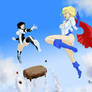 Power Girl and Atlee