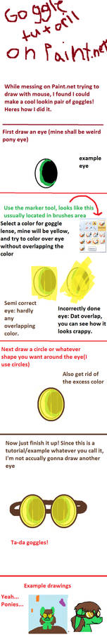 Goggle tutorial on paint.net