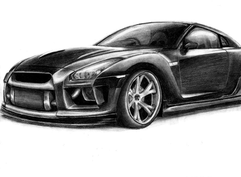 Nissan GT-R Draw by SaMuVT on DeviantArt