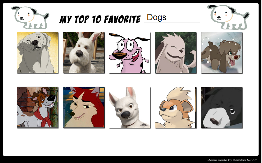 My Top 10 Favorite Dogs