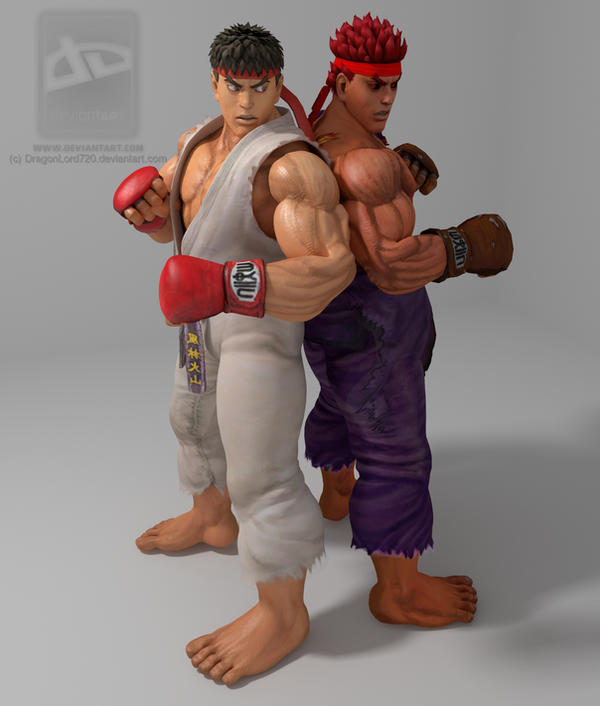 Evil Ryu Vs Ryu vs Evil Ryu by DragonLord720 on DeviantArt