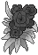 f2u black flowers pixel [left]