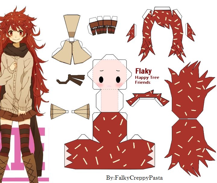 Papercraft' Flaky HTF by FlakyHappyTreeFriend on DeviantArt