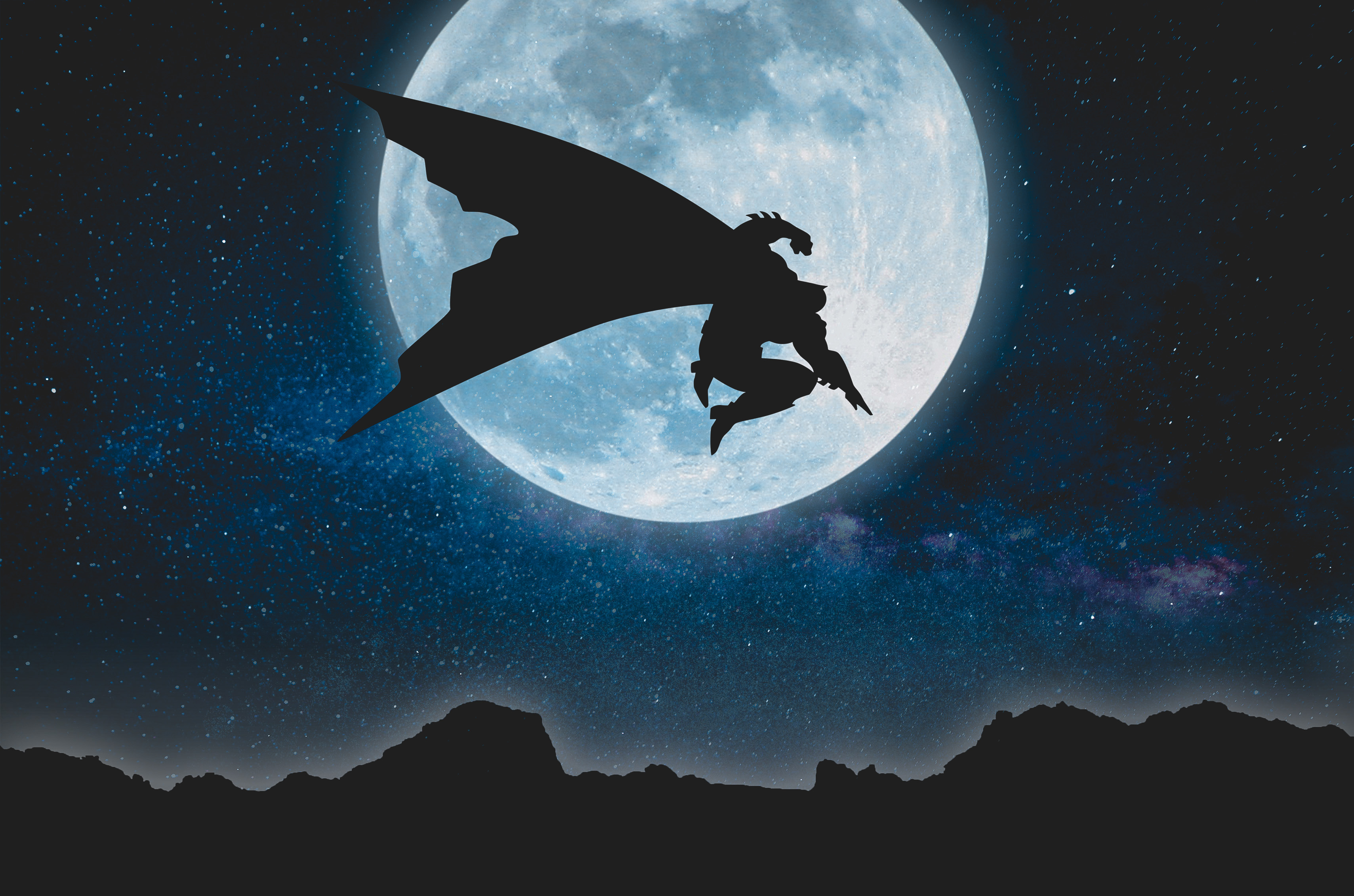 Batman with Bats & Moon Comics Wallpapers - Batman Wallpapers