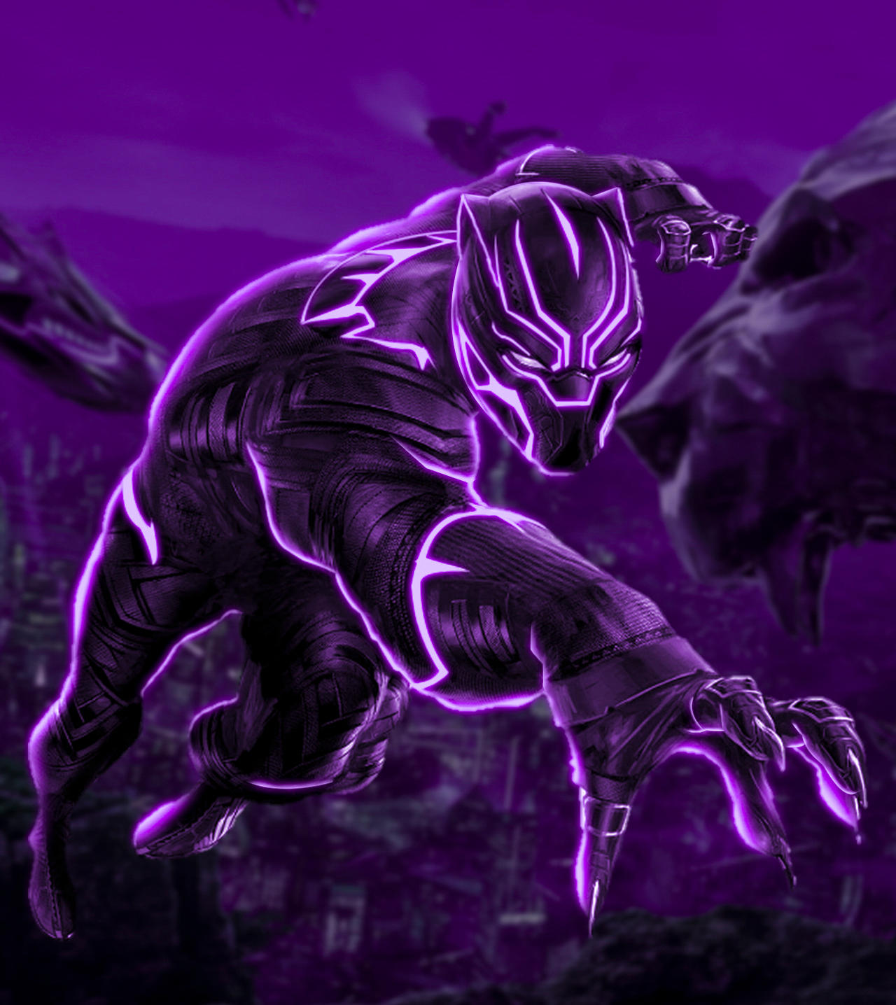  Black  panther  glowing  v2 by itsharman on DeviantArt