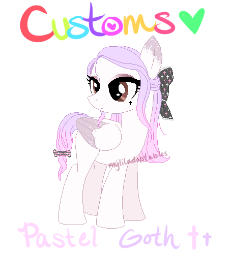 My Little Customs - Pastel Goth Mare Custom!