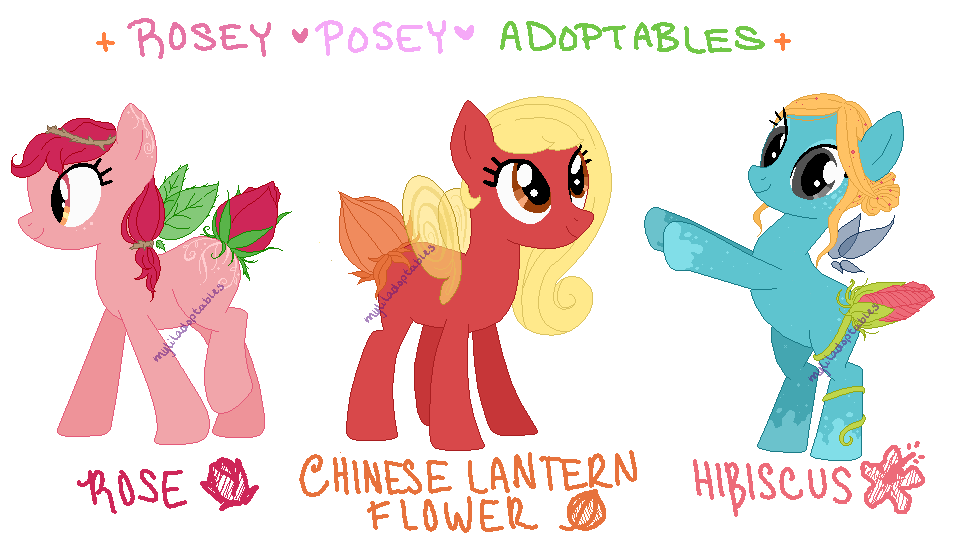 MLP - Rosey Posey Adoptables #1-3 - CLOSED