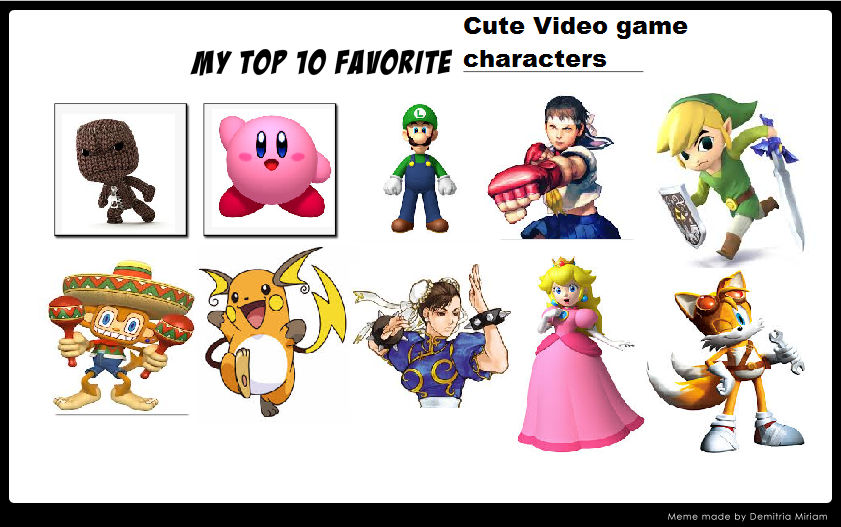 Ten Favorite Cute Video Game Characters by MarvelMeleeChunLi32 on