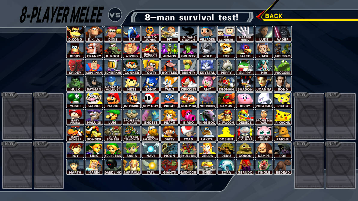 Smahs Brawl Roster Super Smash Bros. Melee HD by coldturqey on DeviantArt