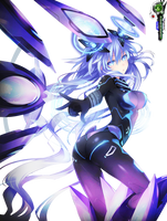 Neptunia Purple Heart Mega AWESOME Godness VII PNG