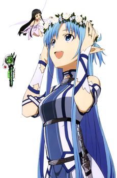 Sword Art Online:Asuna+Yui+Kawaiii ALO Family PNG