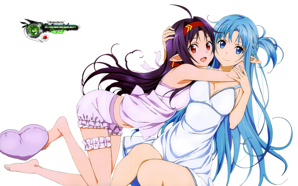 Sword Art Online:Asuna Yuuki+Konno Yuuki Cute PNG by OtakuRenders-Service on DeviantArt Sword Art Online:Asuna Yuuki+Konno Yuuki Cute PNG by OtakuRenders-Service on DeviantArt