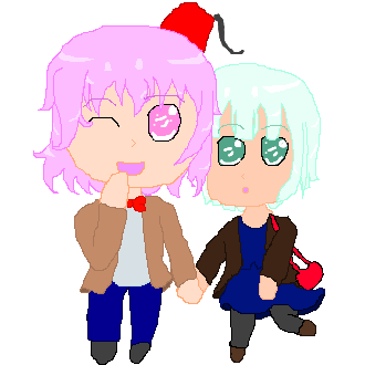 Yuyuko And Youmu (Doctor Who/Touhou) - Tayas-art