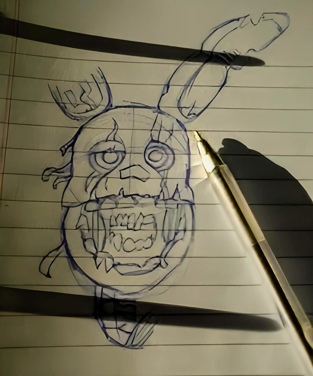 Spring Trap Hand Draw My draw Springtrap by MR9090 on DeviantArt