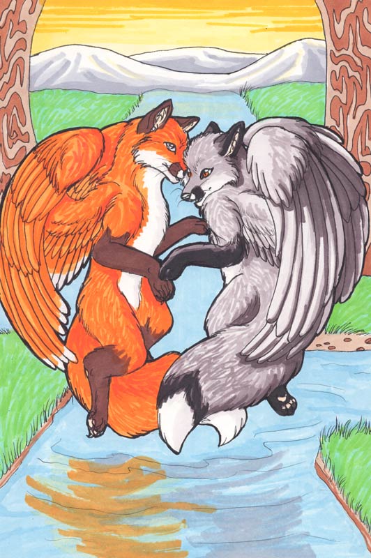 Kitsune Tarot: 6- The Lovers