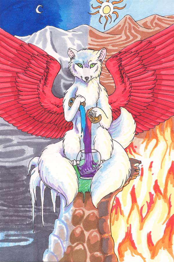 Kitsune Tarot: 14- Temperance