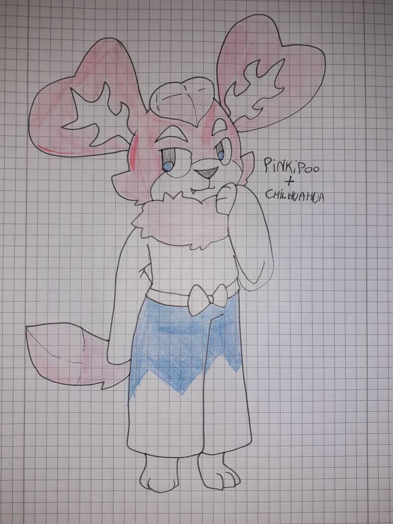 A chilhuahua and pinkioo fusion thing by Pumpkinspice-tanuki on