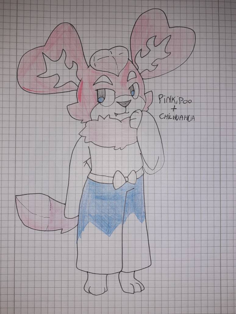 A chilhuahua and pinkioo fusion thing by Pumpkinspice-tanuki on