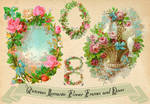 Victorian Frames - Wreaths with doves and flowers