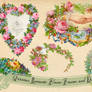 Victorian Frames - Wreaths with doves and flowers2