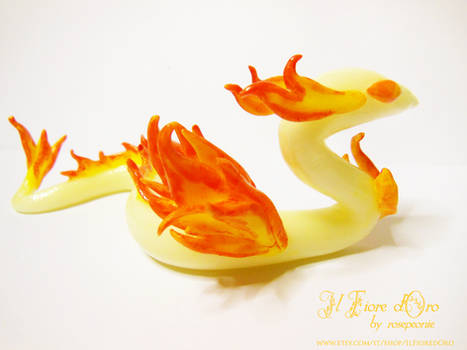Flamen, Fire Spirit dragon - left side by rosepeonie