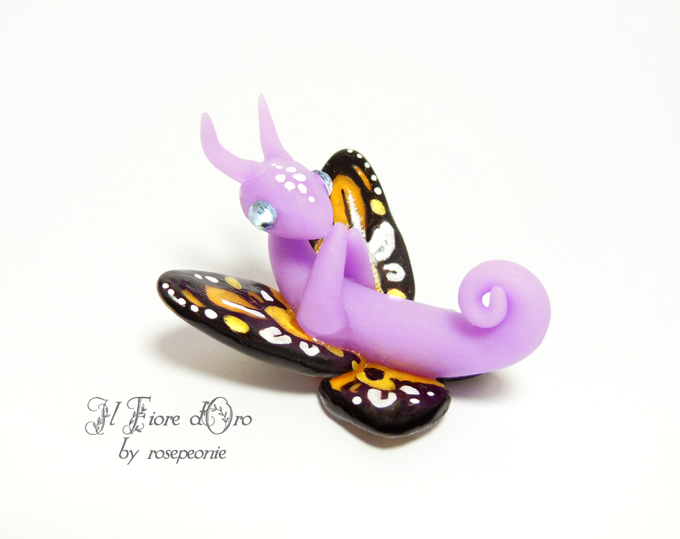 Butterfly baby dragon lilac orange