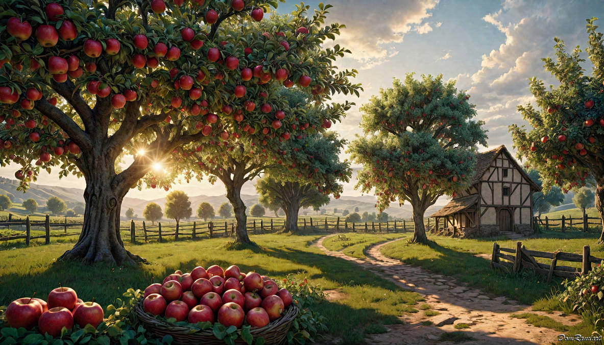 Apple Tree Wallpaper by DomRandart on DeviantArt