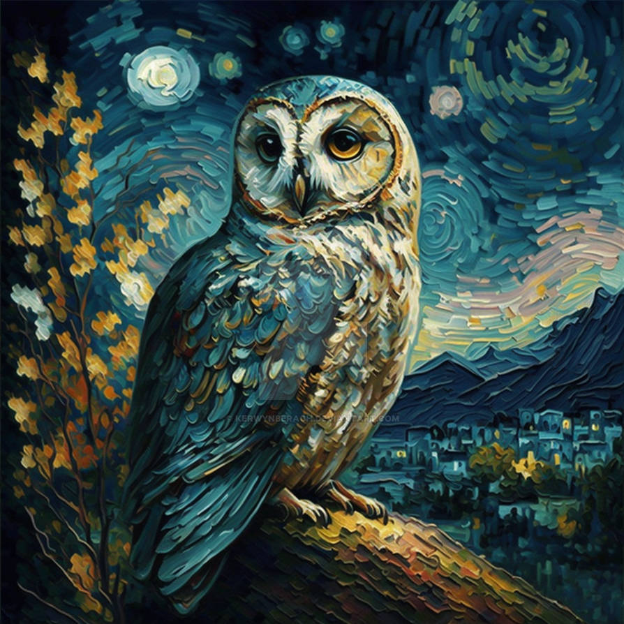 Owl Van Gogh Painting Style By KerwynBerach On DeviantArt owl-van-gogh-painting-style-by-kerwynberach-on-deviantart