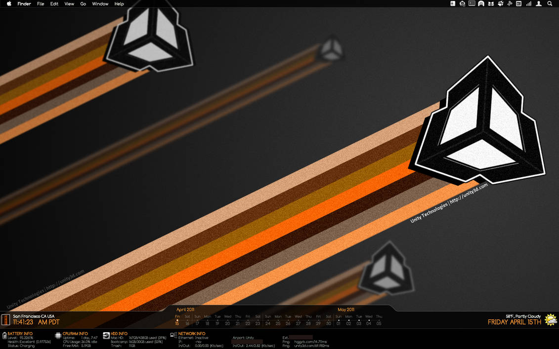 OS X Desktop - Orange Love by HiggyB