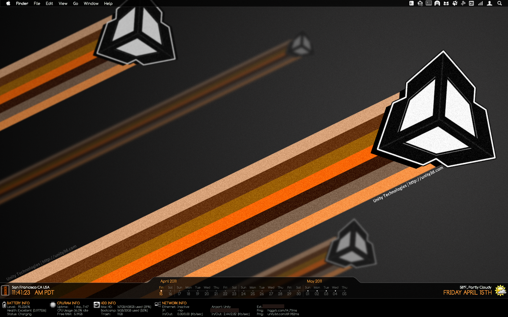 OS X Desktop - Orange Love by HiggyB