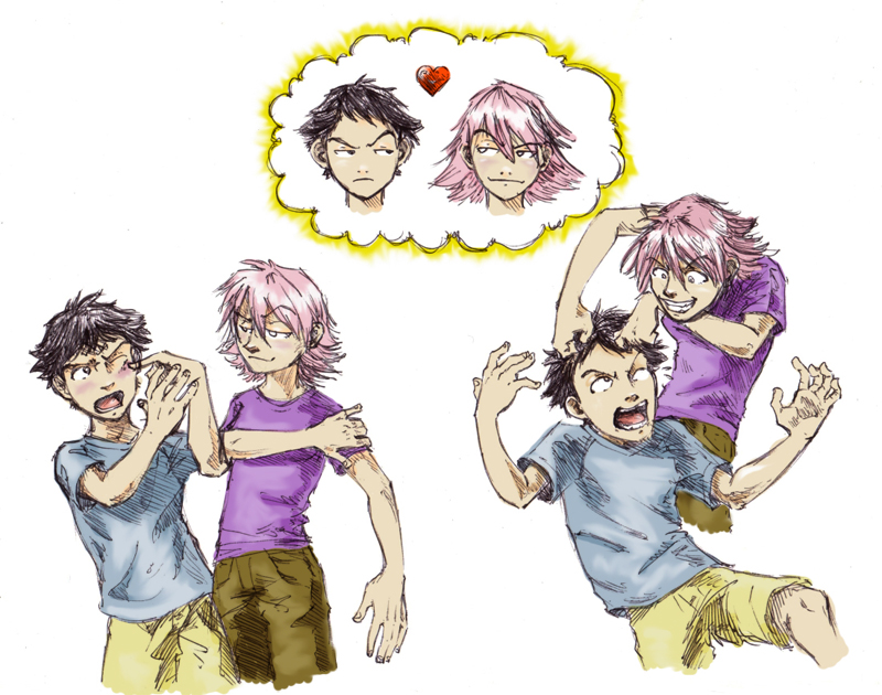 haruko and noata colored