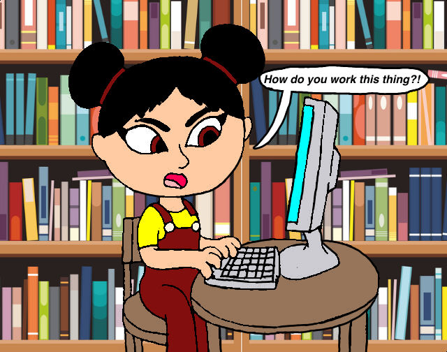 Anyu tries to use a computer by TheRiNation on DeviantArt