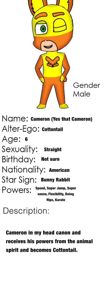 Cameron Becomes Cottontail In PJ Masks (2015) Minecraft Skin