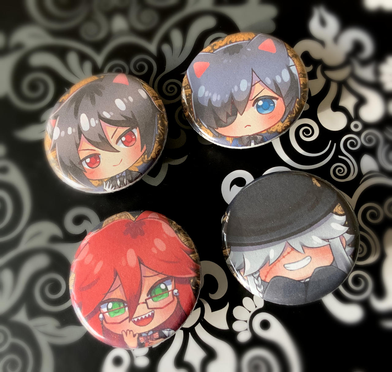 Black Butler Buttons by tiptopportfolio on DeviantArt
