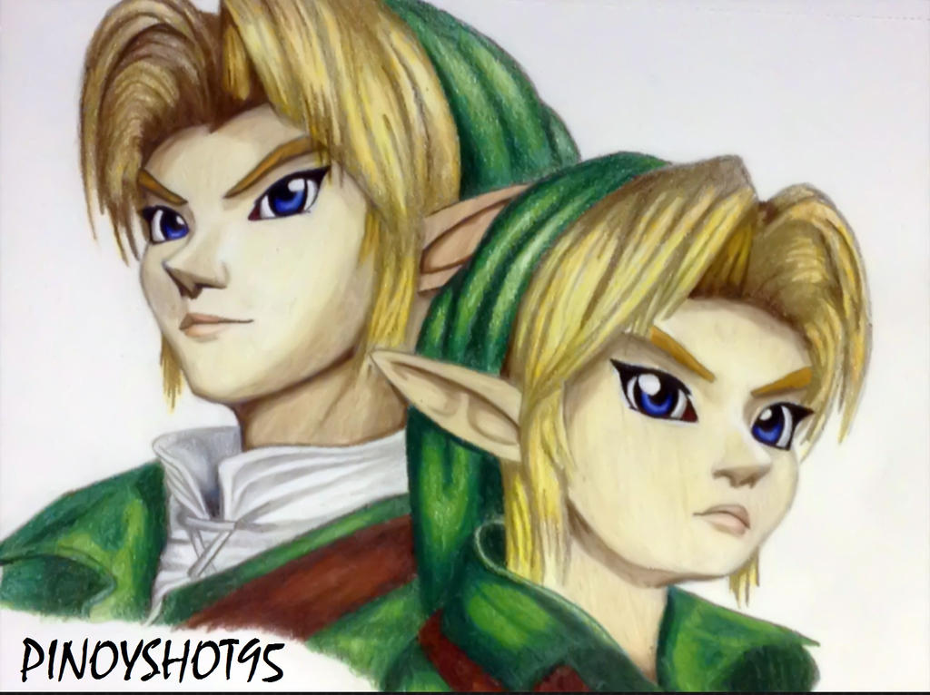 Link and Young Link from The Legend of Zelda