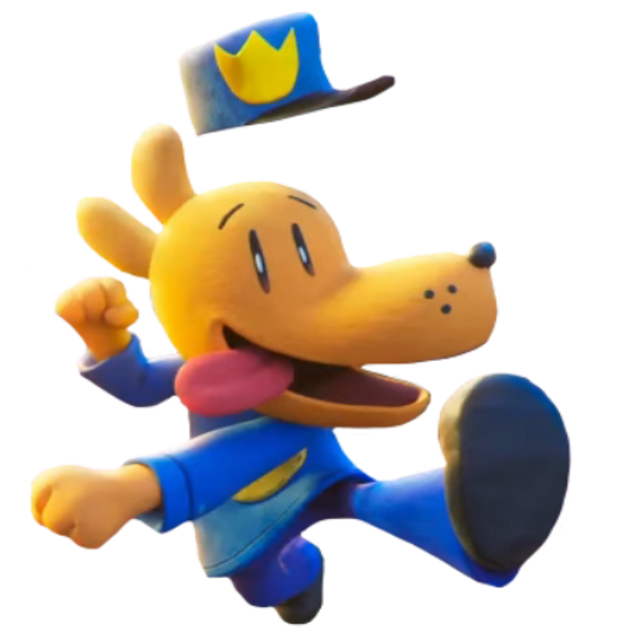 Dog Man main character in rainbow bubblegem by antoniogamer1 on DeviantArt