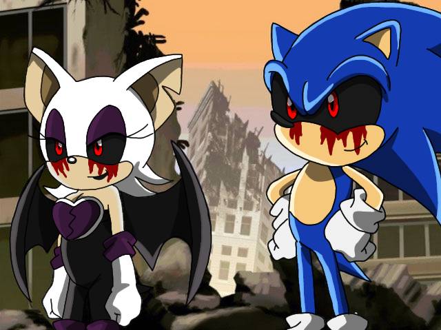 Rouge.exe and Sonic.exe by EXEExetior on DeviantArt