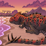 Kyro resting on the beach