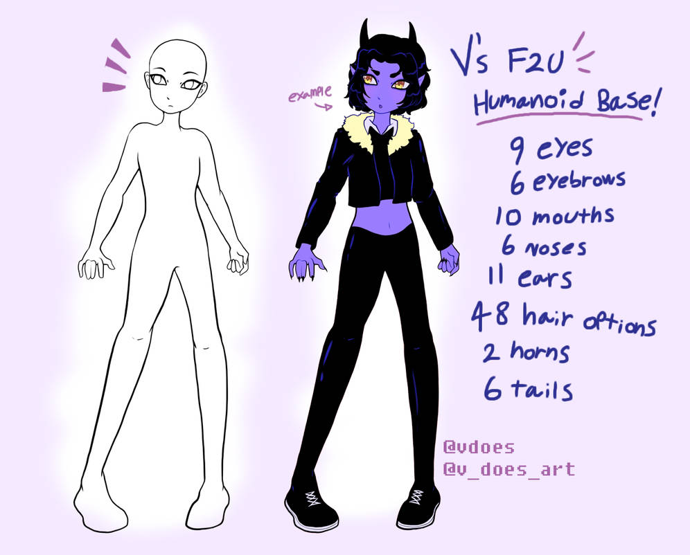 2d Human Base f2u humanoid base by vdoes on DeviantArt