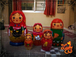 Russian dolls papercraft