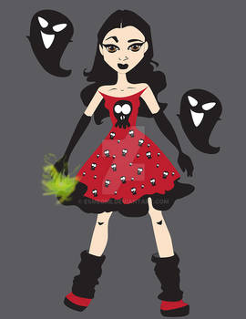 Skull Halloween Girl