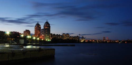 Night Kiev view