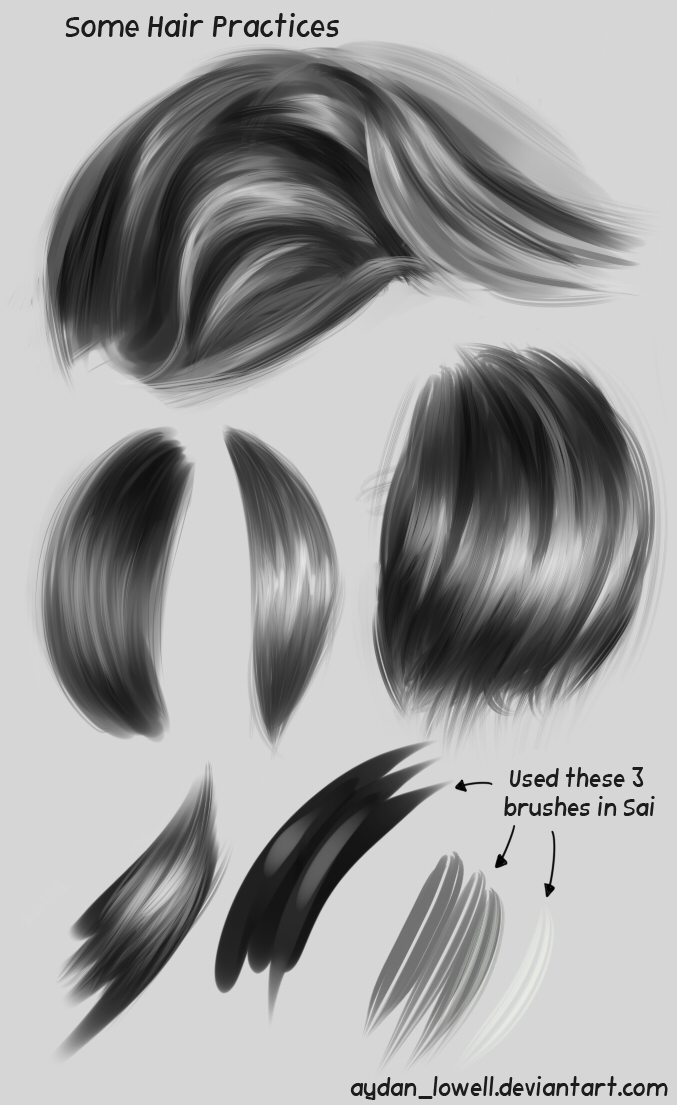 Sai Hair Practices by aydan-lowell on DeviantArt