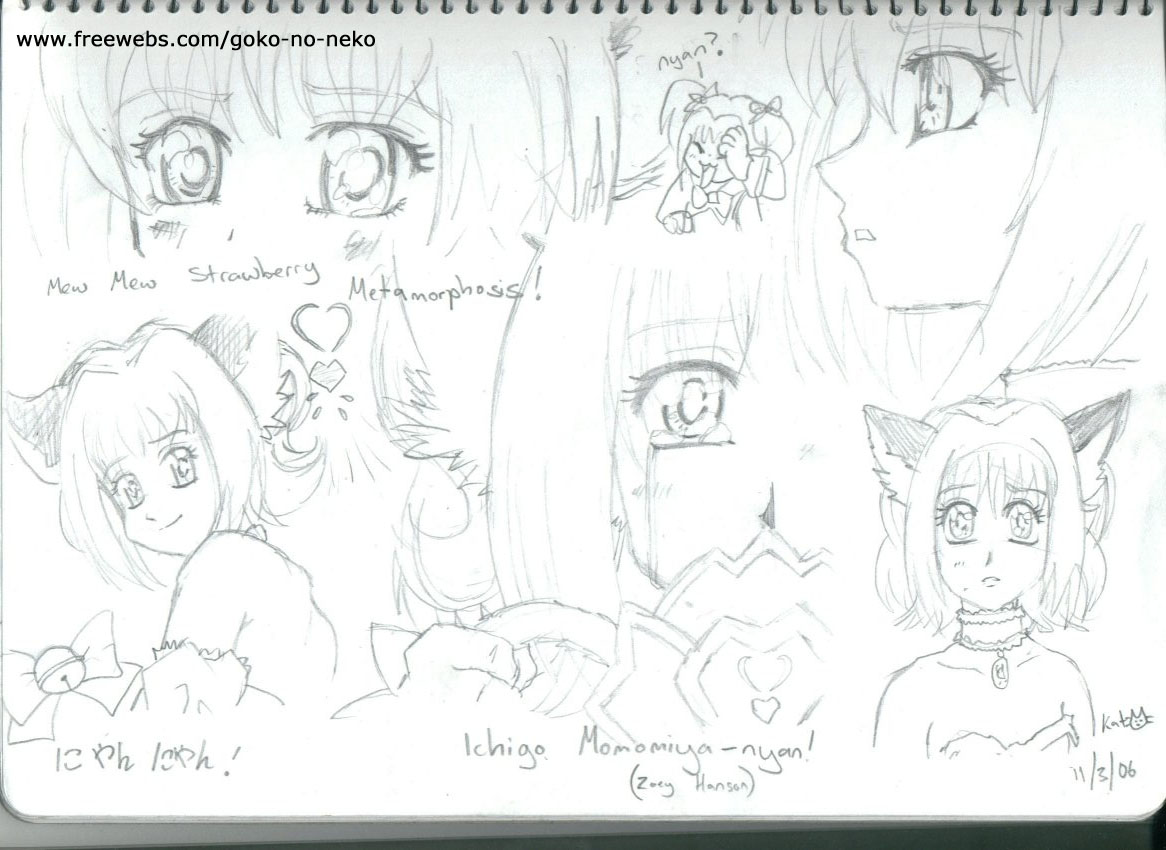 sketches of Ichigo Momomiya