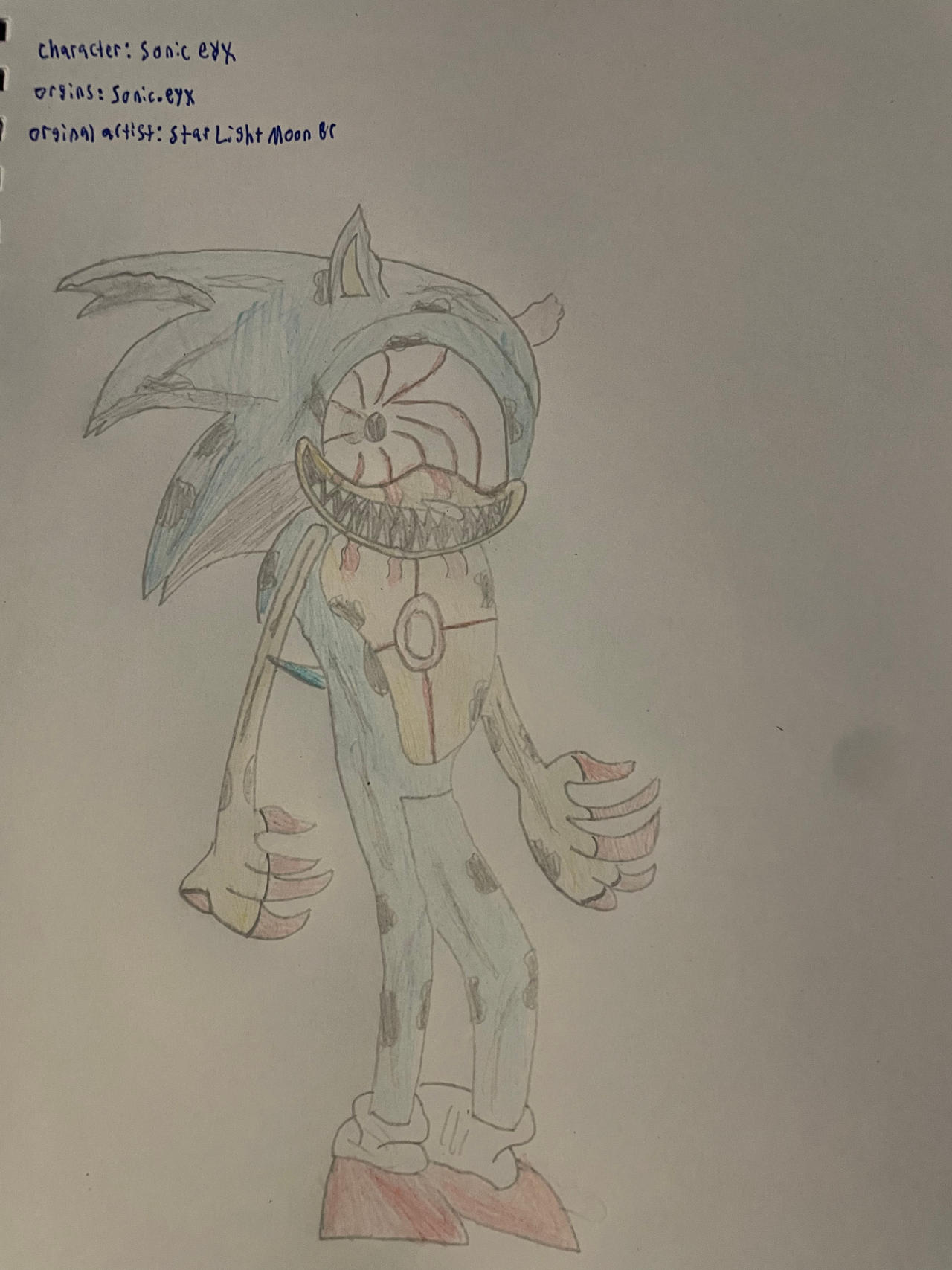 Sonic.EYX - Sketch 2 by StarlightMoonBR on DeviantArt