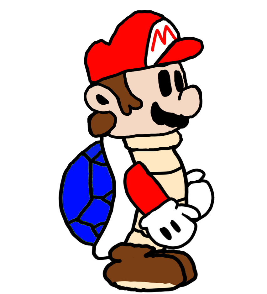 Shell Runner Mario Shell Mario by PaperMarioProduction on DeviantArt