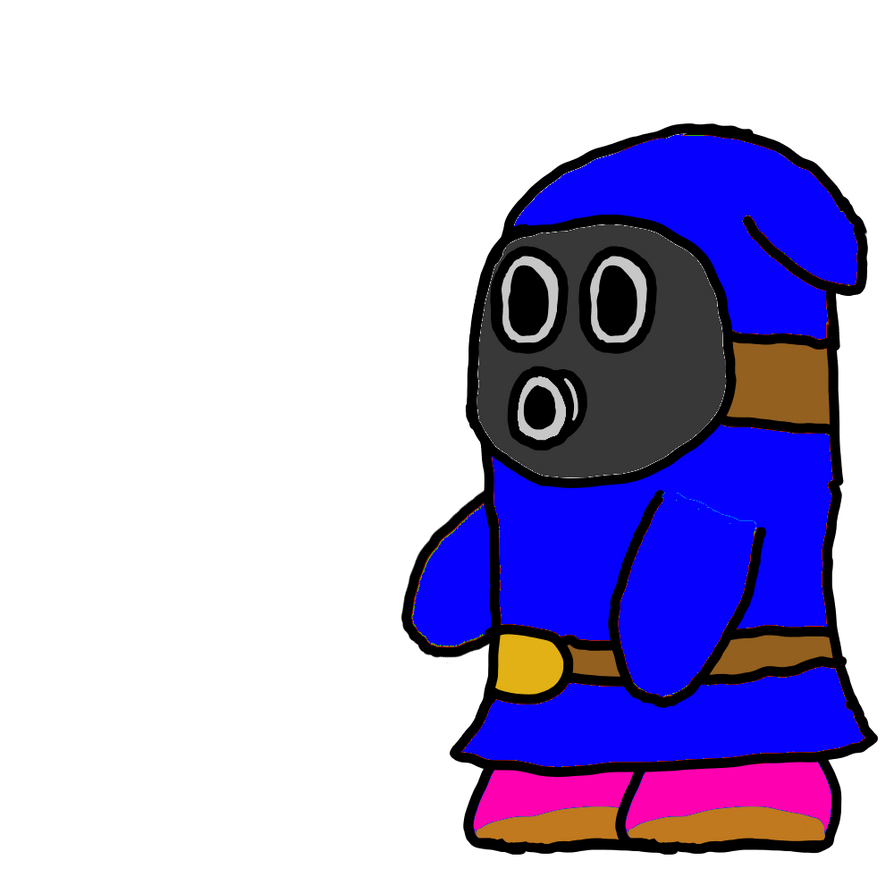Blue Snifit by PaperMarioProduction on DeviantArt