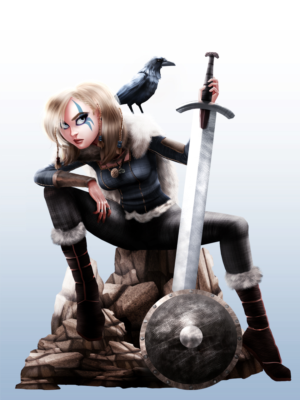 Vikings : Lagherta the shield maiden by fredrickruntu on DeviantArt