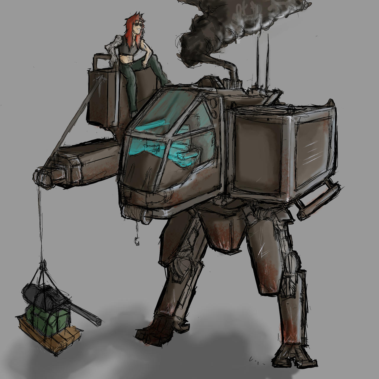 loading dock mecha design by sub-space-sloth on DeviantArt