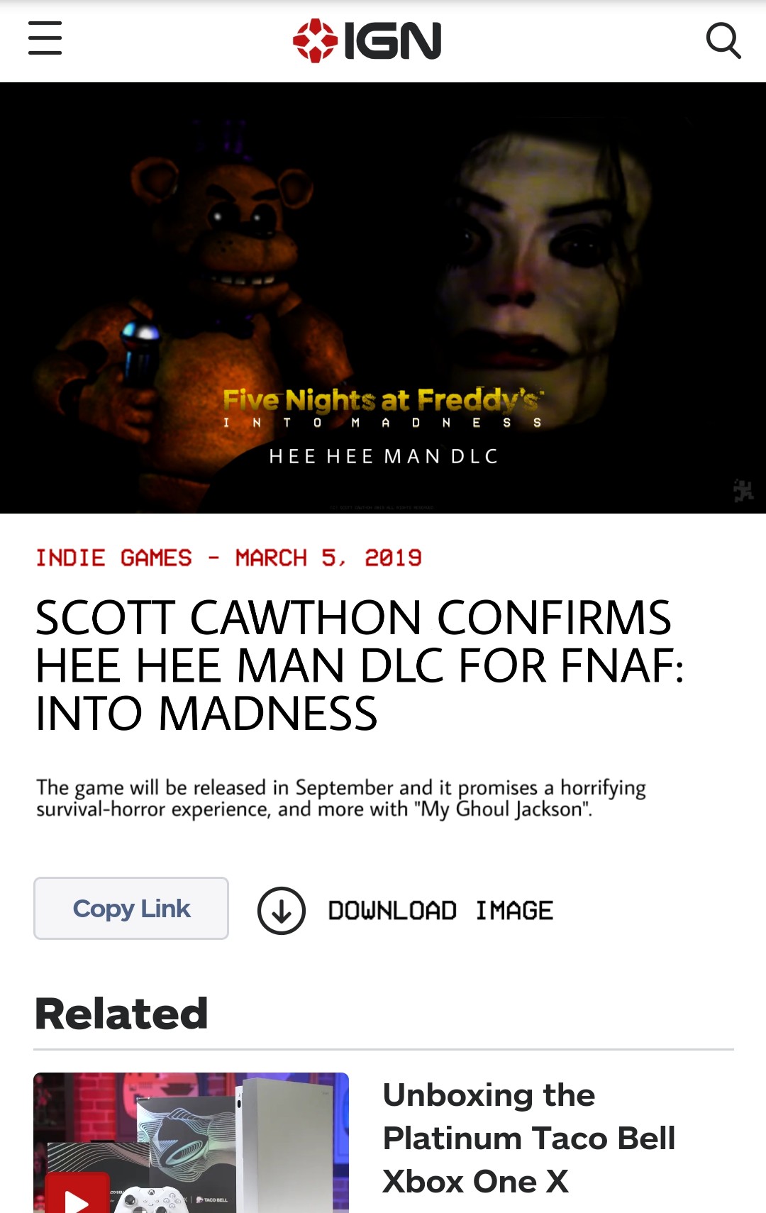 FNAF INTO MADNESS NEW GAME ANNOUNCED